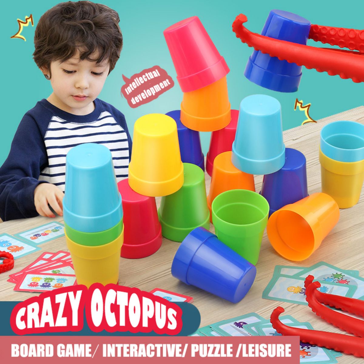 Board Game Quick - Сумасшедшая игрушка-Осьминог для родителей и детей,