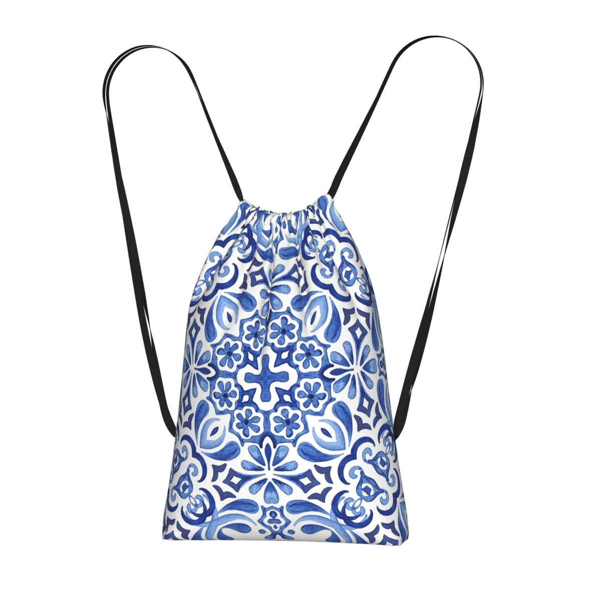 Tile Bag Drawstring - Рюкзак-мешок с мозаичным узором в средиземноморском