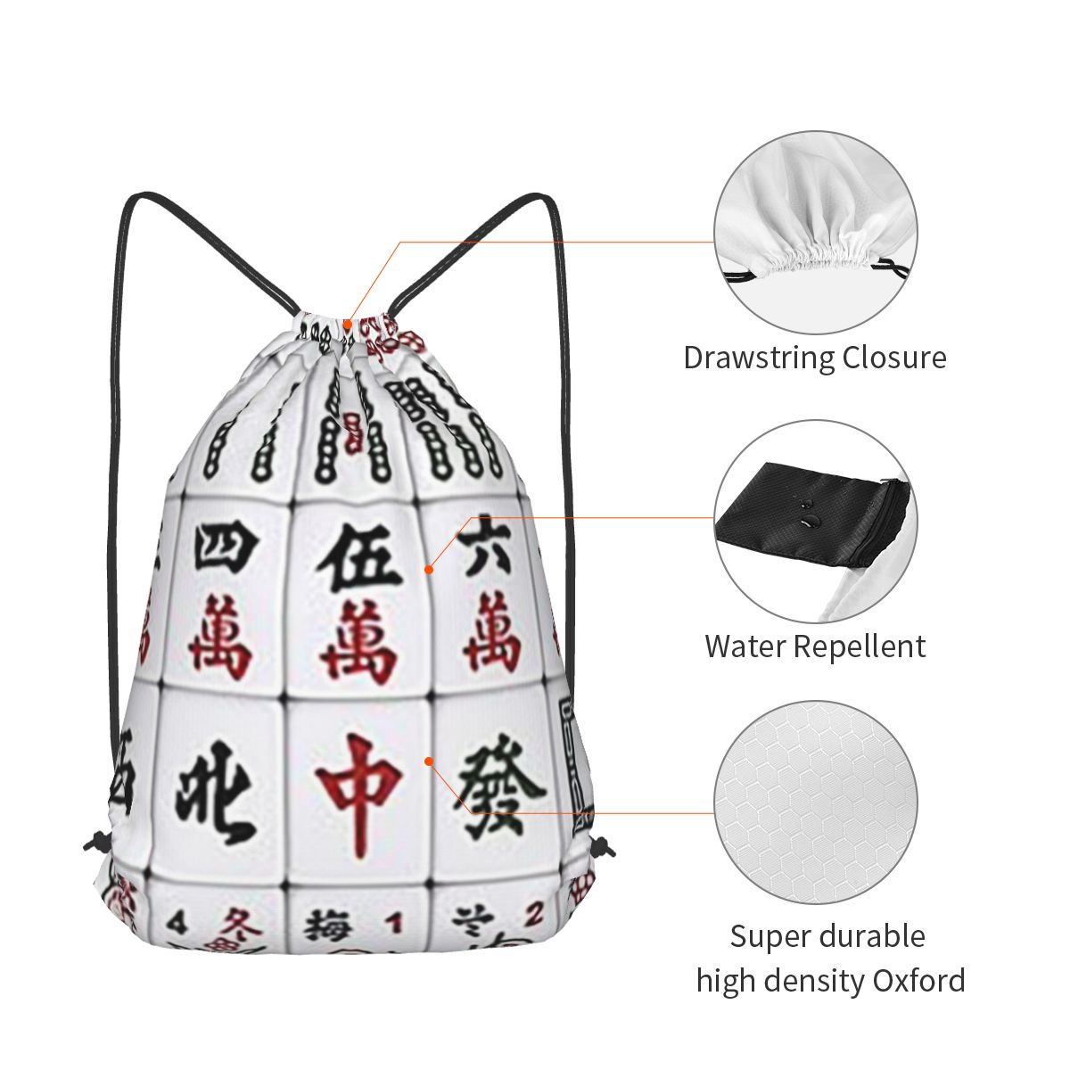 Рюкзаки с узором в виде плиток – обзор и цена Tile Bag Drawstring
