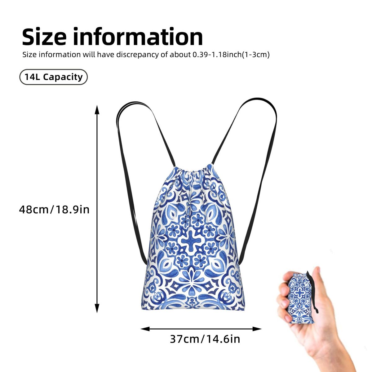 Рюкзак-мешок с мозаичным узоро – обзор и цена Tile Bag Drawstring