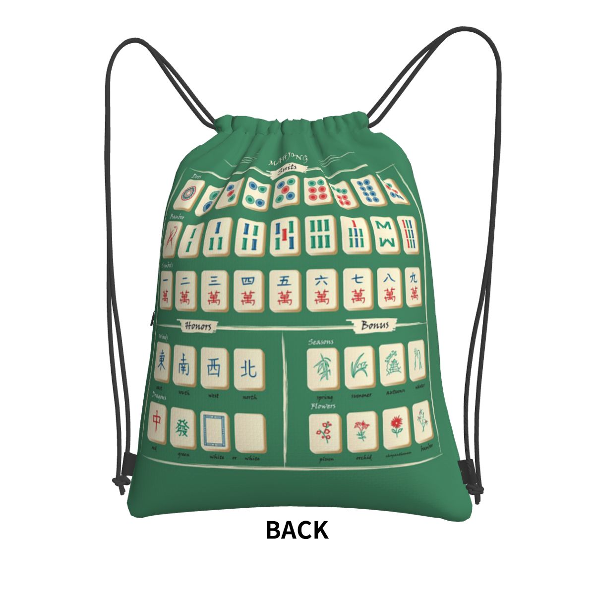 Рюкзаки с узором в стиле маджо – обзор и цена Tile Bag Drawstring